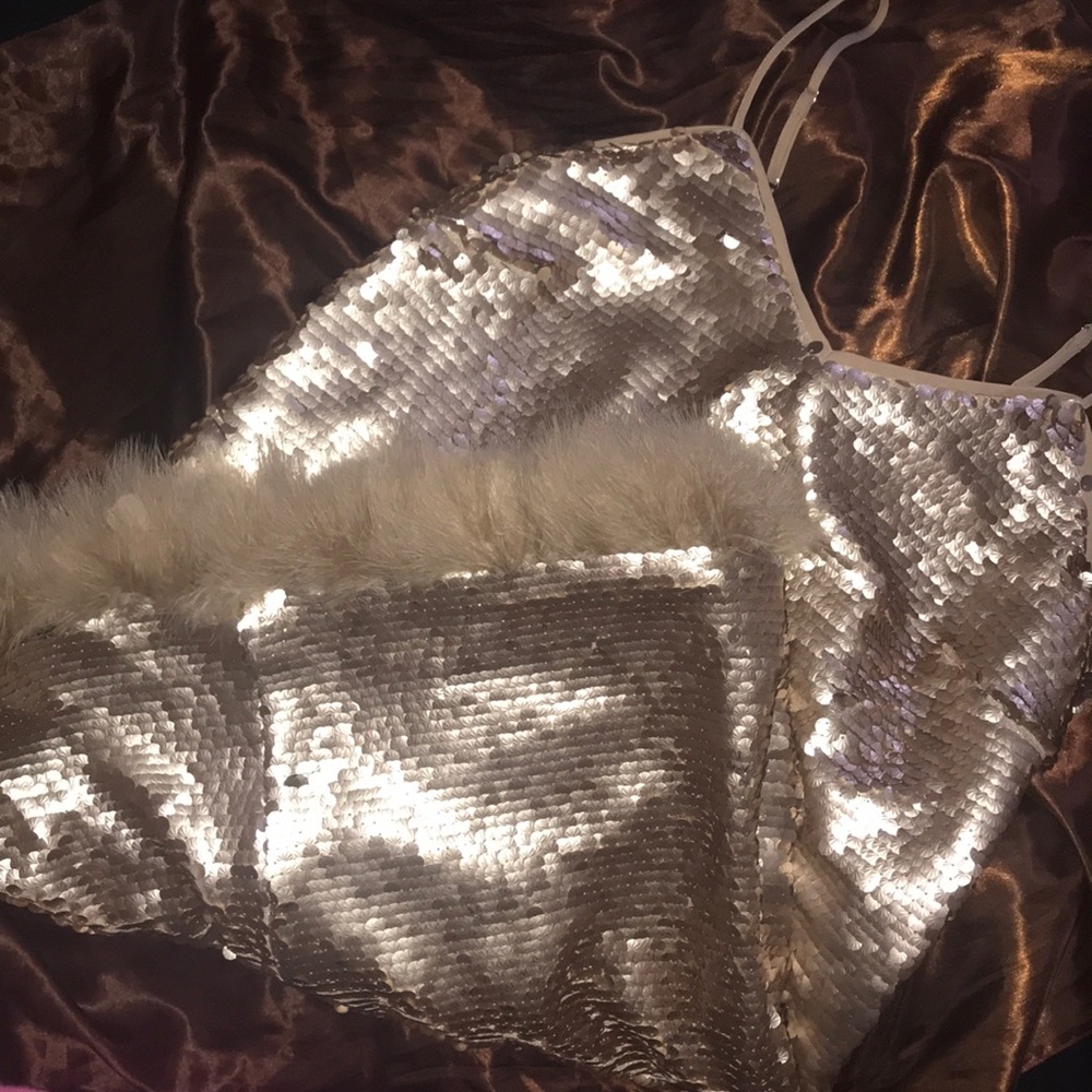 Rose Gold Sequin Party Dress
